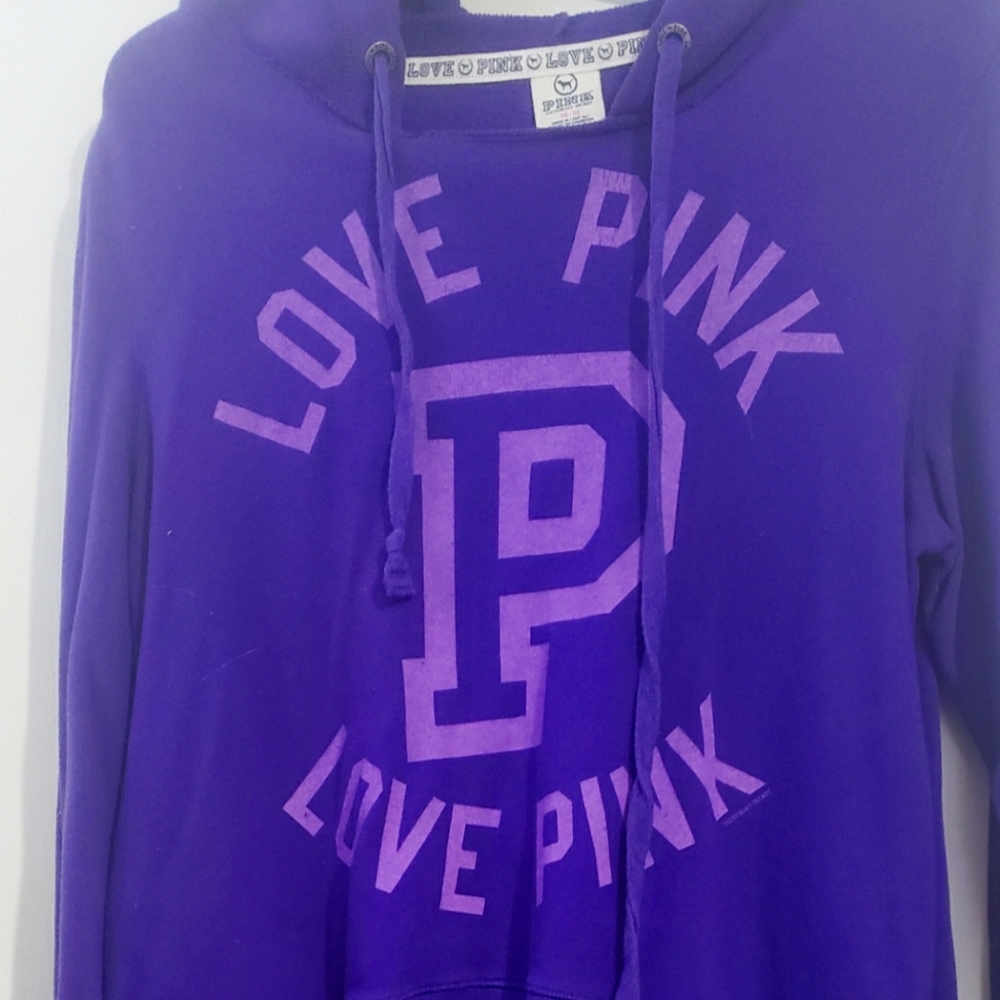 Purple long sleeve hoodie by PInk Victoria Secret